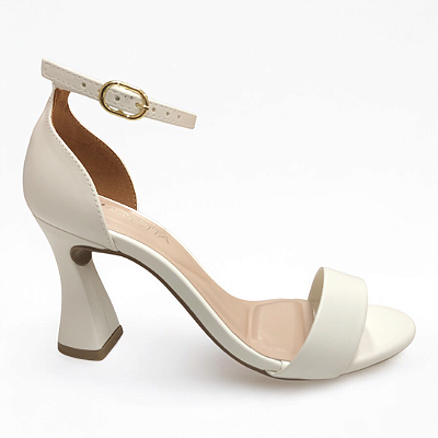 Sandália Feminina Mariotta Salto Taça - 20446-02 - Branco