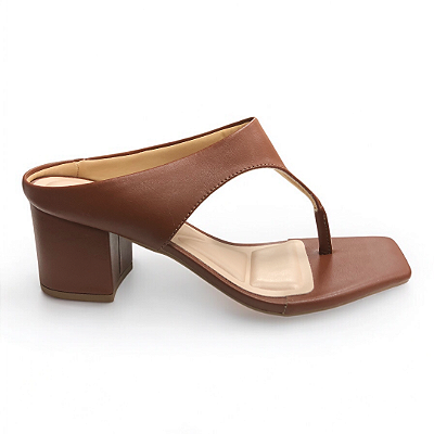 Tamanco Feminino Mariotta Salto Grosso - 20411-03 - Marrom