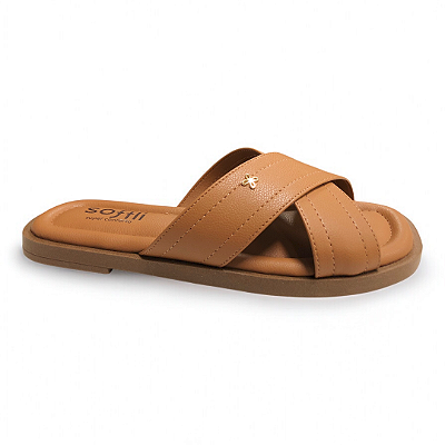 Rasteira Feminina Softli - 10044.10247 - Marrom