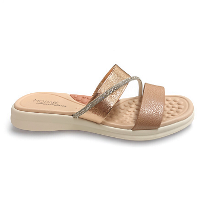Chinelo Feminino Modare Papete Ultraconforto - 7174.115 - Ouro Rosado-Nude