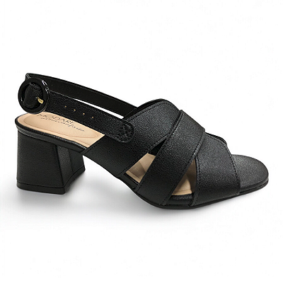 Sandália Feminina Modare Ultraconforto Salto Grosso - 7172.125 - Preto