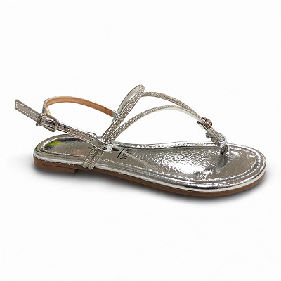 Sandália Feminina Vizzano Rasteira - 6371.195 - Prata