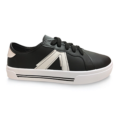 Tênis Feminino Moleca Casual - 5667.753 - Preto-Branco