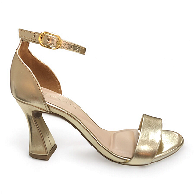 Sandália Feminina Mairiotta Salto Taça - 20446-02 - Dourado