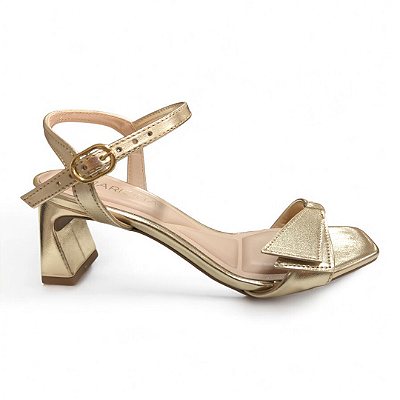 Sandália Feminina Mariotta Salto Meia Taça - 30016-02 - Dourado