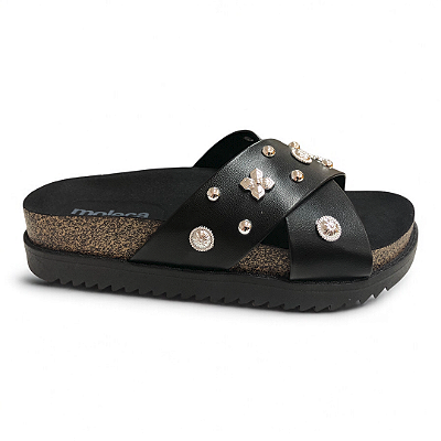 Chinelo Feminino Moleca Papete Birken - 5500.112 - Preto