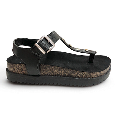 Sandália Feminina Moleca Papete Birken - 5500.114 - Preto