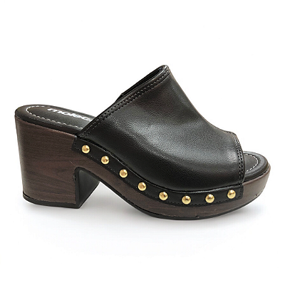 Tamanco Feminino Moleca Salto Grosso - 5549.107 - Preto