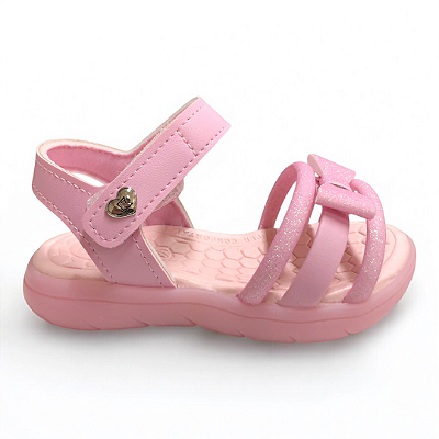 Sandália Infantil Menina Kidy Luzinha Flex Light - 163-1120-0008 - Rosa