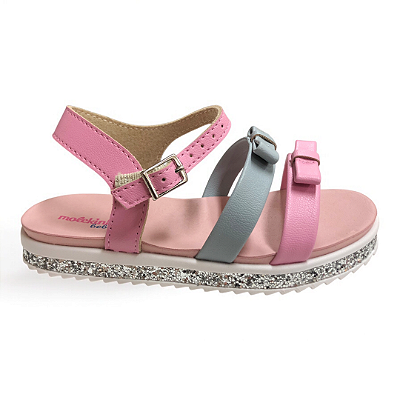 Sandália Infantil Menina Molekinha - 2724.124 - Rosa-Azul