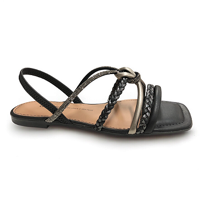 Sandália Feminina Dakota Rasteira - Y9601 - Preto