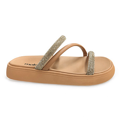 Chinelo Feminino Moleca Papete - 5469.121 - Creme-Nude