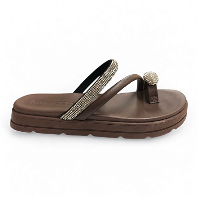 Chinelo Feminino Moleca Papete - 5490.127 - Chocolate