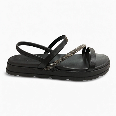 Sandália Feminina Moleca Papete Leve - 5490.104 - Preto
