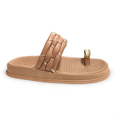 Chinelo Feminino Moleca Papete - 5556.111 - Nude