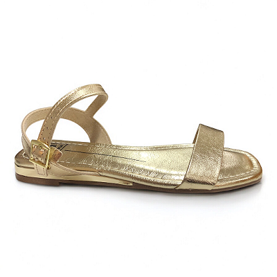 Sandália Feminina Moleca Rasteira - 5559.101 - Dourado