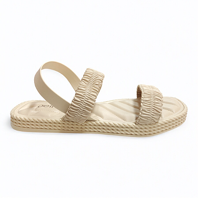 Sandália Feminina Beira Rio Rasteira - 8465.211 - Creme