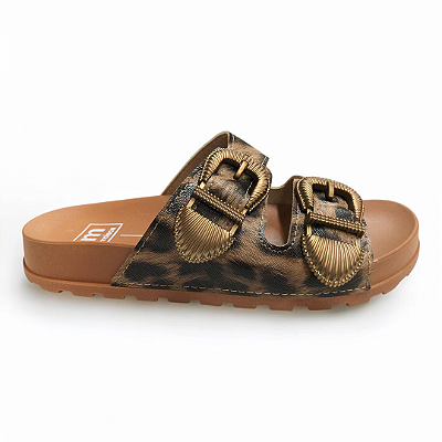 Chinelo Feminino Moleca Birken Onça - 5436.441 - Camel