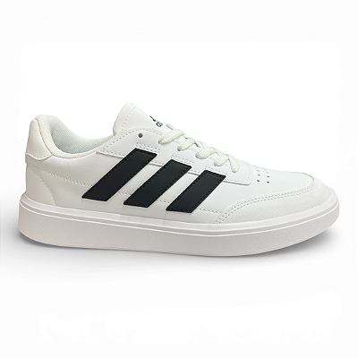 Tênis Masculino Adidas Courtblock - JJ7372 - Branco-Preto