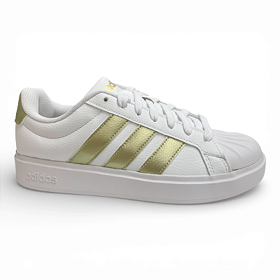 Tênis Unissex Adidas Streettalk - IH4316 - Branco-Dourado