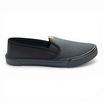 Sapatilha Feminina Moleca Casual Slip On - 5296.530 - Preto