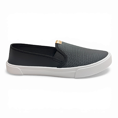 Sapatilha Feminina Moleca Casual Slip On - 5296.530 - Preto