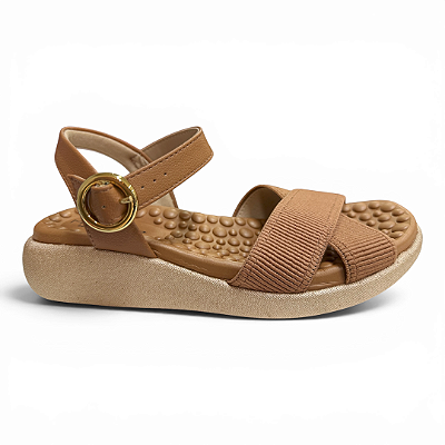 Sandália Feminina Modare Elástico Ultraconforto - 7206.310 - Camel