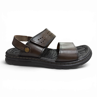 Sandália Masculina Pegada Couro - 134203-02 - Marrom