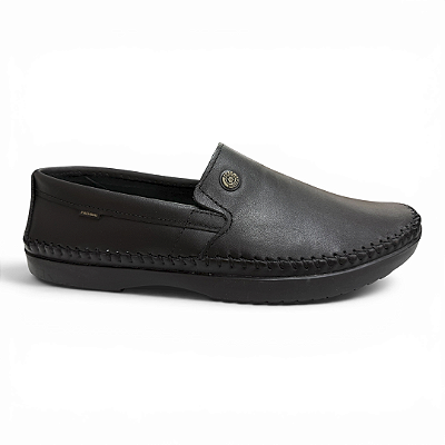 Sapatilha Masculina Freeway Couro - LOGANX-1 - Preto