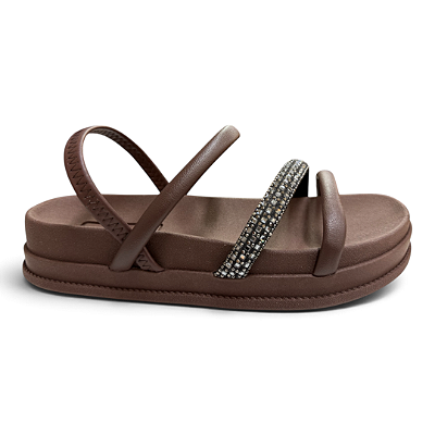 Sandália Feminina Moleca Papete - 5590.103 - Marrom
