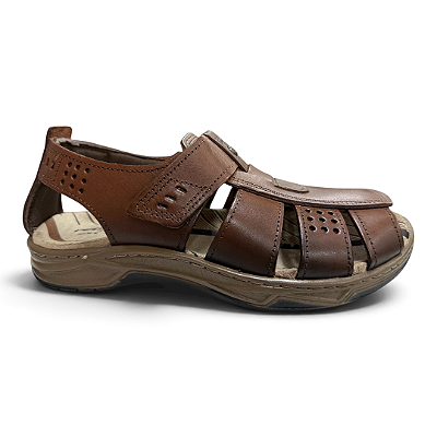 Sandália Masculina Pegada Couro - 132256-02 - Marrom
