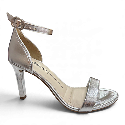Sandália Feminina Dakota Salto Fino - DC205 - Prata