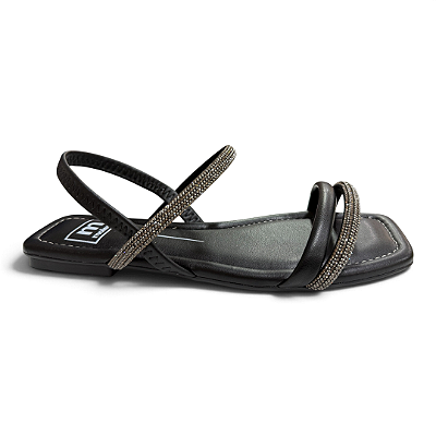 Sandália Feminina Moleca Rasteira - 5462.111 - Preto