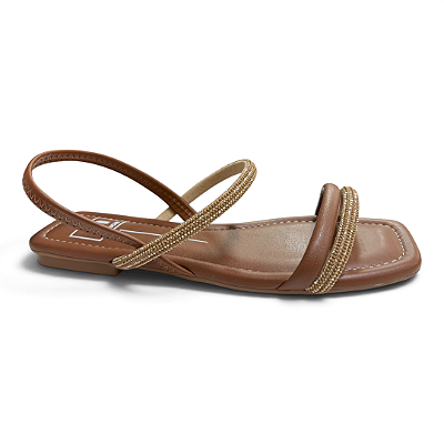 Sandália Feminina Moleca Rasteira - 5462.111 - Marrom