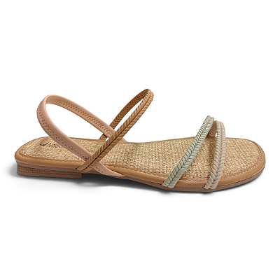 Sandália Feminina Mississipi Rasteira - J2062 - Bege