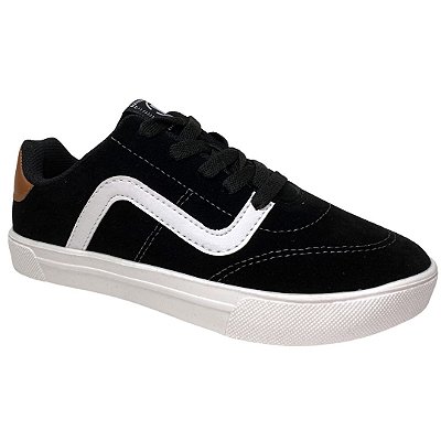 Tênis Infantil Molekinho Casual - 2801.122 - Preto-Branco-Pinhao