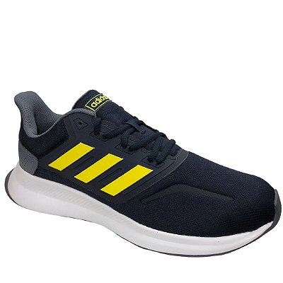 tenis adidas azul e amarelo