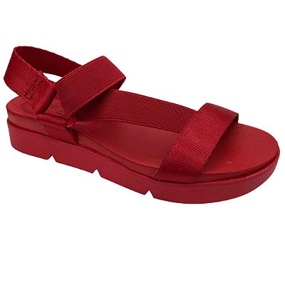 Sandália Feminina Beira Rio Elastico Gorgurao - 8387.514 - Vermelho