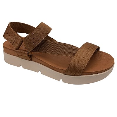 Sandália Feminina Beira Rio Elastico Gorgurao - 8387.514 - Caramelo Camel