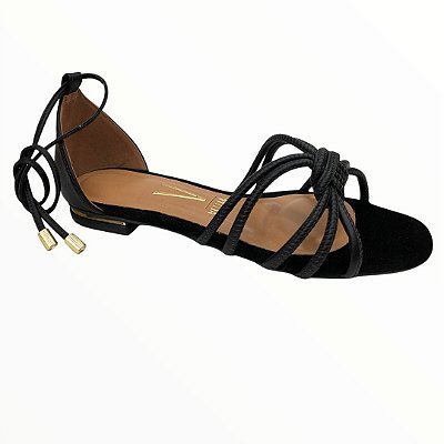 Sandália Feminina Vizzano Pelica T Pr Np Pele Strech - 6426.103 - Preto