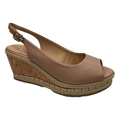 Sandália Feminina Bottero  Couro Burnish Citrino Btluana Tropical - 322625-15 - Brown Sugar