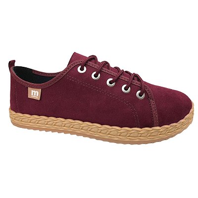 Tênis Feminino Moleca Casual Camurca Flex - 5696.203 - Vinho