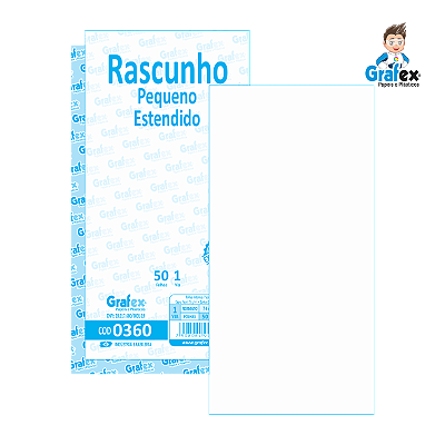 Grafex Cod 0360 Rascunho Pequeno Estendido c/50 Folhas 1/48​ - c/10 Blocos