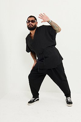 Kimono Pink - Preto