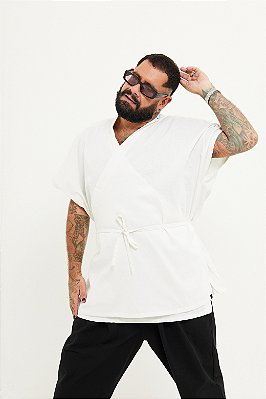 Kimono Pink - Off White