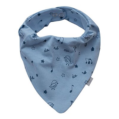 Babador bandana cantarolar azul