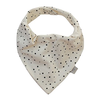 Babador bandana pinguinhos de amor creme