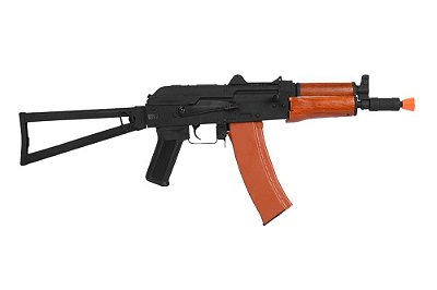 Rifle Airsoft AK74 6mm AK74U elétrico Cybergun Full Metal Kalashnikov