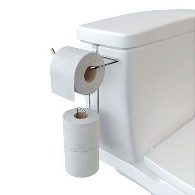 Suporte para 3 rolos de papel higiênico de encaixe cromado