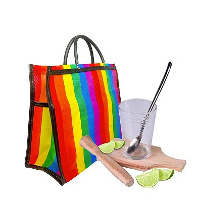 KIT SUPER ESPECIAL DIA DAS MÃES SACOLA DE NYLON + CAIPIRINHA